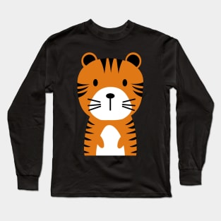 Cute tiger cartoon character Long Sleeve T-Shirt